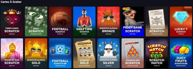 Spin Aura Casino cartes à gratter