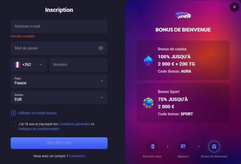 Spin Aura Casino inscription