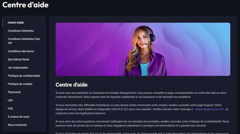 Spin Aura Casino support client